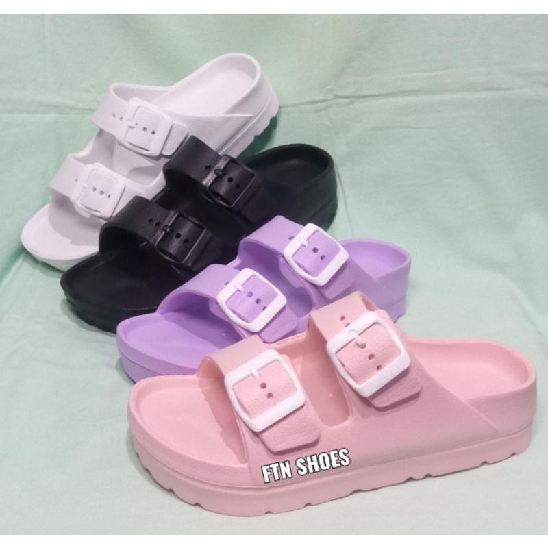 Sandal slop wanita karet jelly tebel original sendal selop jely cewek dewasa perempuan model distro slip on branded