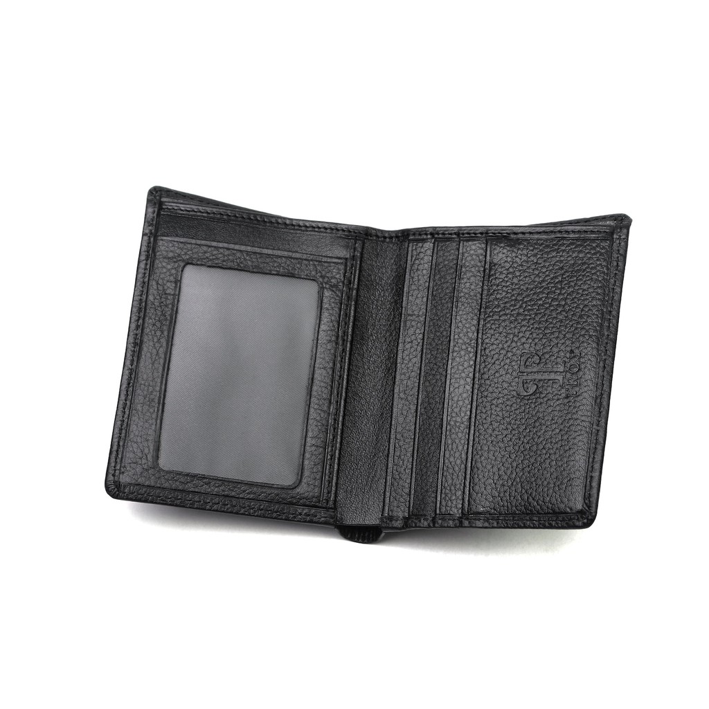 TOKOKOE - Dompet Pria Original Kulit Lipat Hitam Dompet Lipat Pendek Dompet Murah Dengan Kotak - Troy - Leto