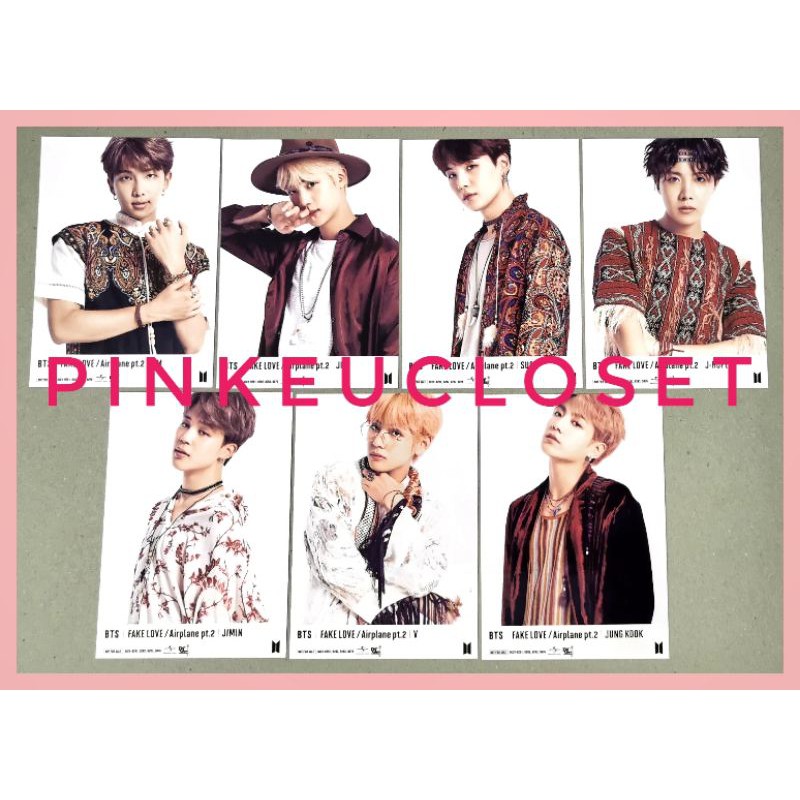 [READY FULL MEMBER] BTS JAPAN ALBUM FAKE LOVE / AIRPLANE PT. 2 GIFT PHOTOSET UNIVERSAL MUSIC STORE