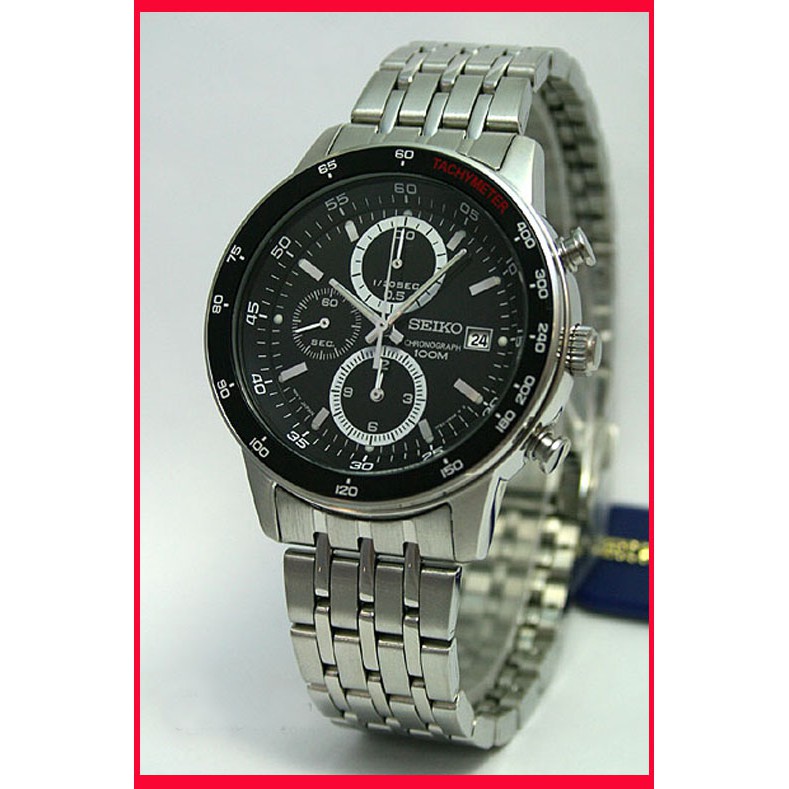 Seiko Quartz SND721P1 Chronograph Black Dial | Jam Pria SND721