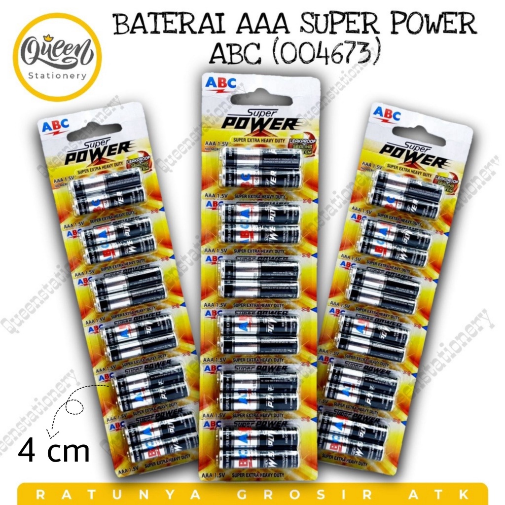 BATERAI AAA SUPER POWER ABC (R-4361)/BATU BATERAI/BATERAI MURAH/BATERAI KECIL