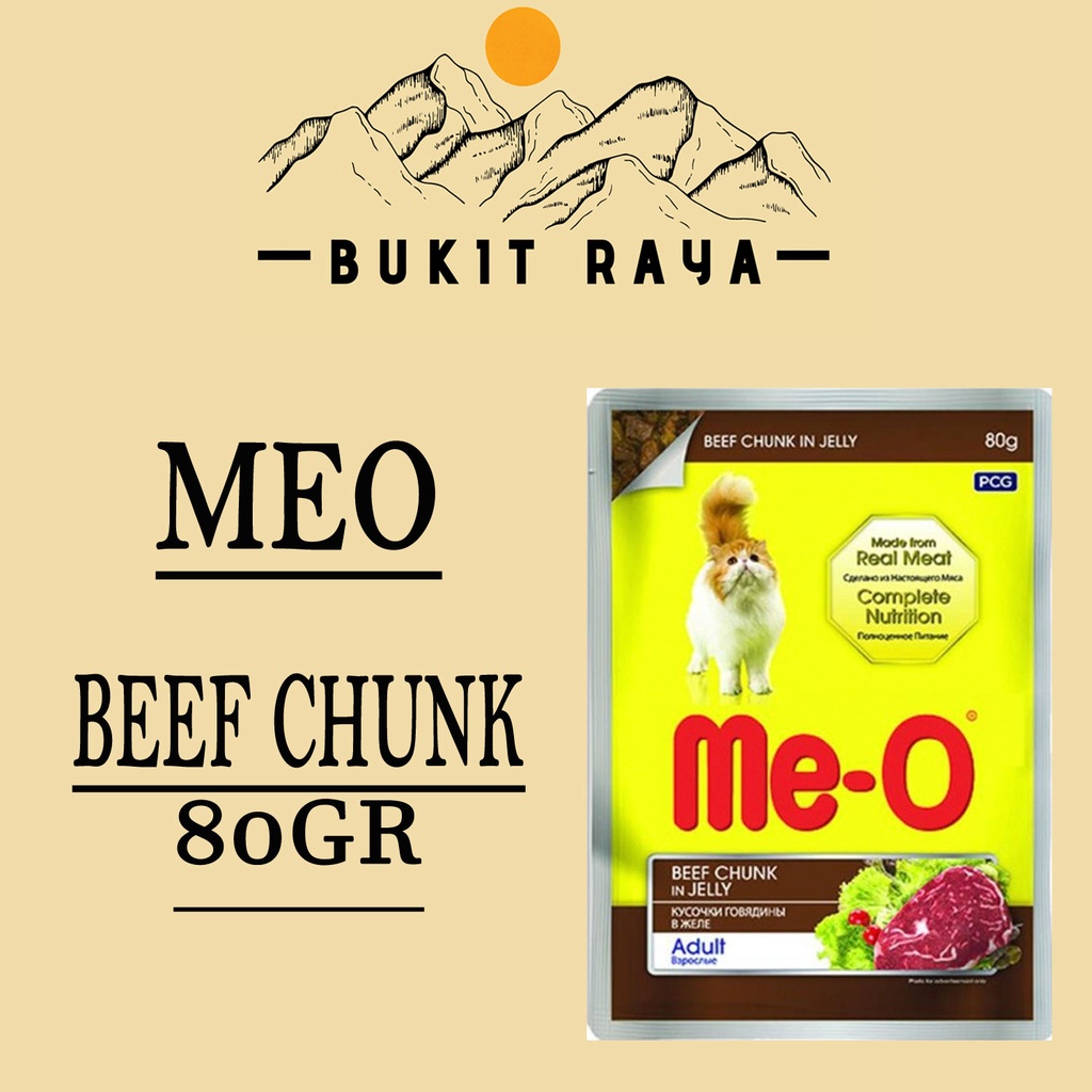 Meo Pouch Beef Chunk 80gr