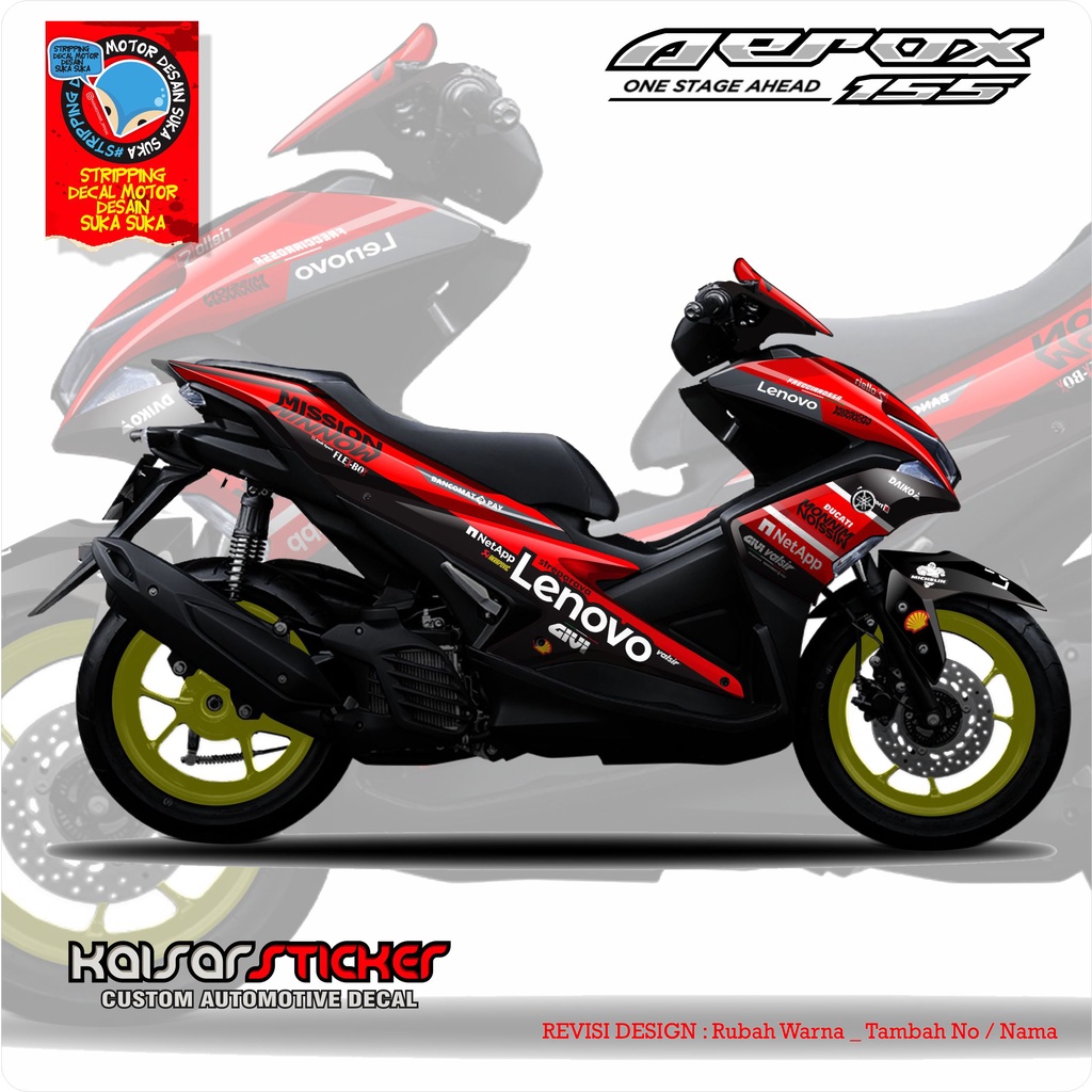 DECAL STICKER AEROX 155 DUCATI FULL BODY