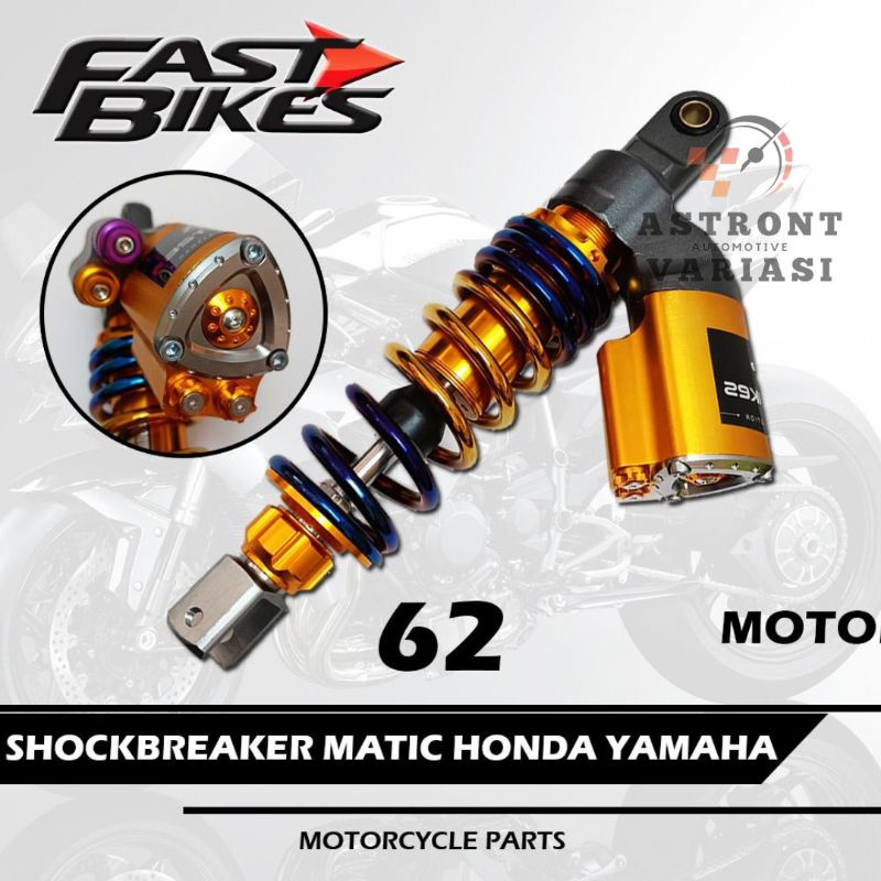 Shock Shockbreaker Matic Honda Yamaha Tabung Atas Segitiga Fast Bikes Ukuran 310MM Universal Motor Mio Beat Old Scoopy Fino Xeon