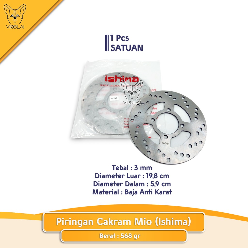 Piringan Cakram Mio / Mio Soul / Fino Karbu / Xeon 4 Lubang [Ishima]