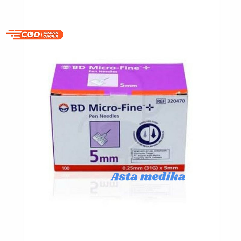 BD Jarum Insulin MicroFine Plus 5mm x 31G Jarum Micro Fine Pen Needle 5mm Ungu/Purple  Jarum Suntik Insulin Injeksi Box 100pcs