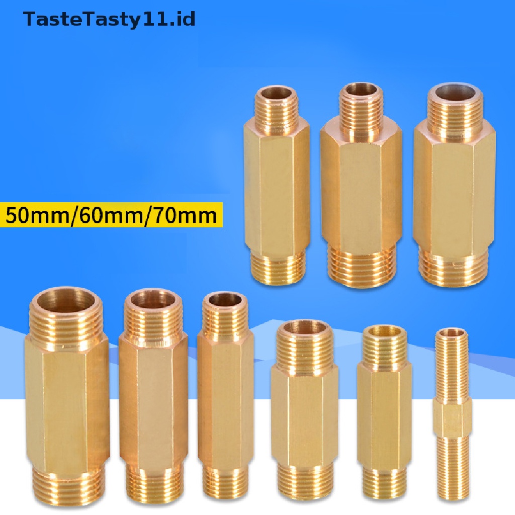 【TasteTasty】 Brass Extension Pipe External 1/2 3/4 Male Thread Adapter for Water Oil Gas .