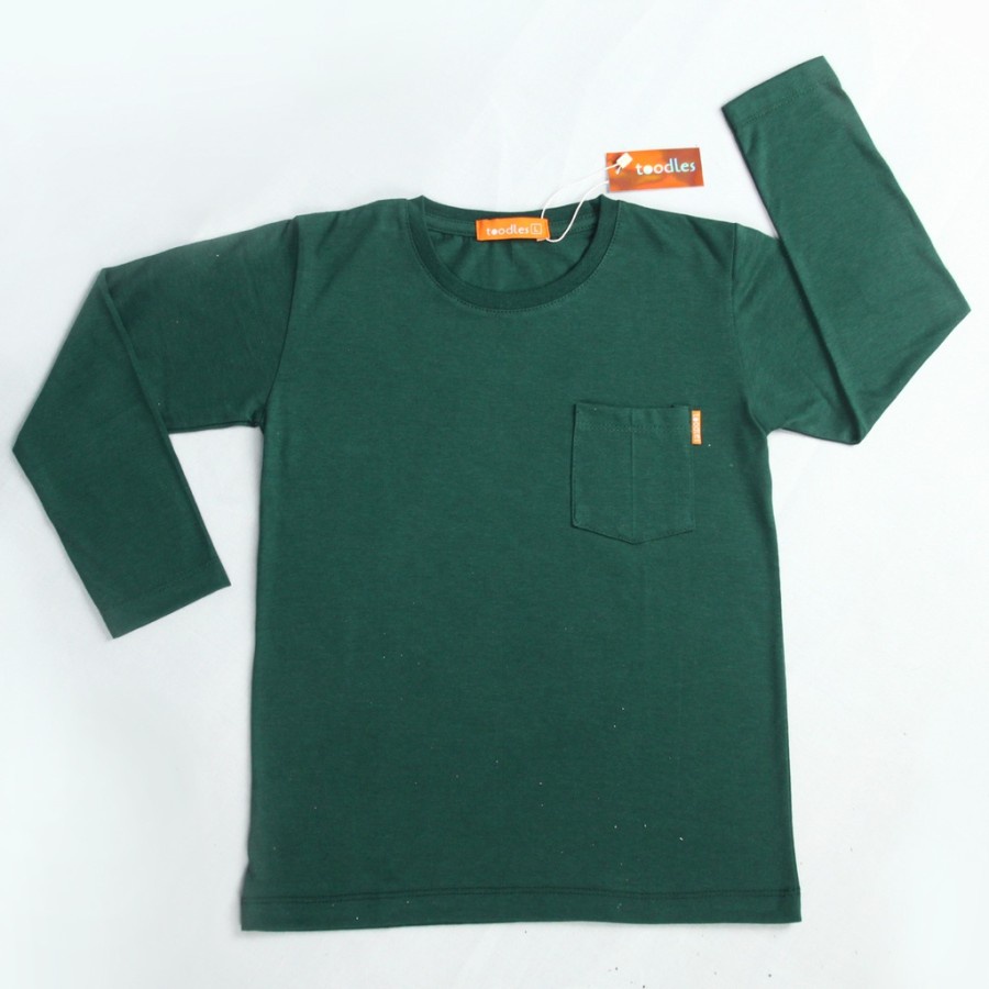 TOODLES Kaos Polos Tangan Panjang Anak Cotton Bamboo Kantong Toodles Anak