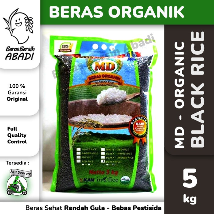 

Beras Organik Hitam 5kg, MD Organic Black Rice [HALAL]