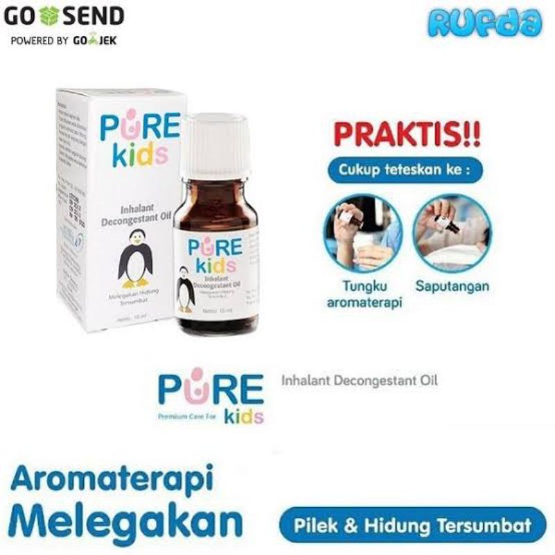 COD - PURE KIDS BABY  DECONGESTANT INHALANT - ANAK SUSAH BERNAFAS DAN HIDUNG TERSUMBAT