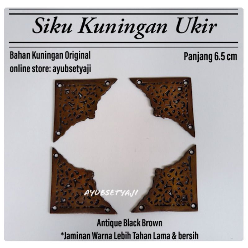Aksesoris Siku Kuningan antik Ornamen siku asesoris siku kuningan furniture meja lemari rumah antik