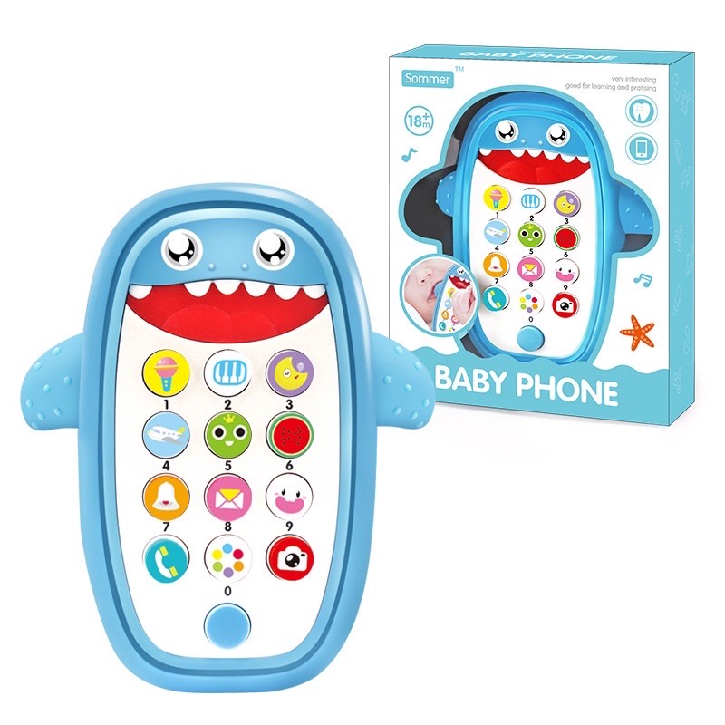 [Rumah MAINAN] Mainan Edukasi Baby Phone Baby Shark English Songs and Words Mainan Handphone Bayi mainan hp anak anak perempuan