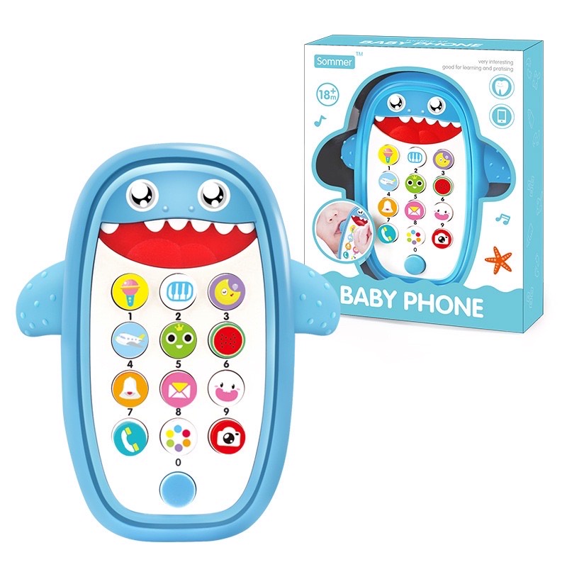 [Rumah MAINAN] Mainan Edukasi Baby Phone Baby Shark English Songs and Words Mainan Handphone Bayi mainan hp anak anak perempuan