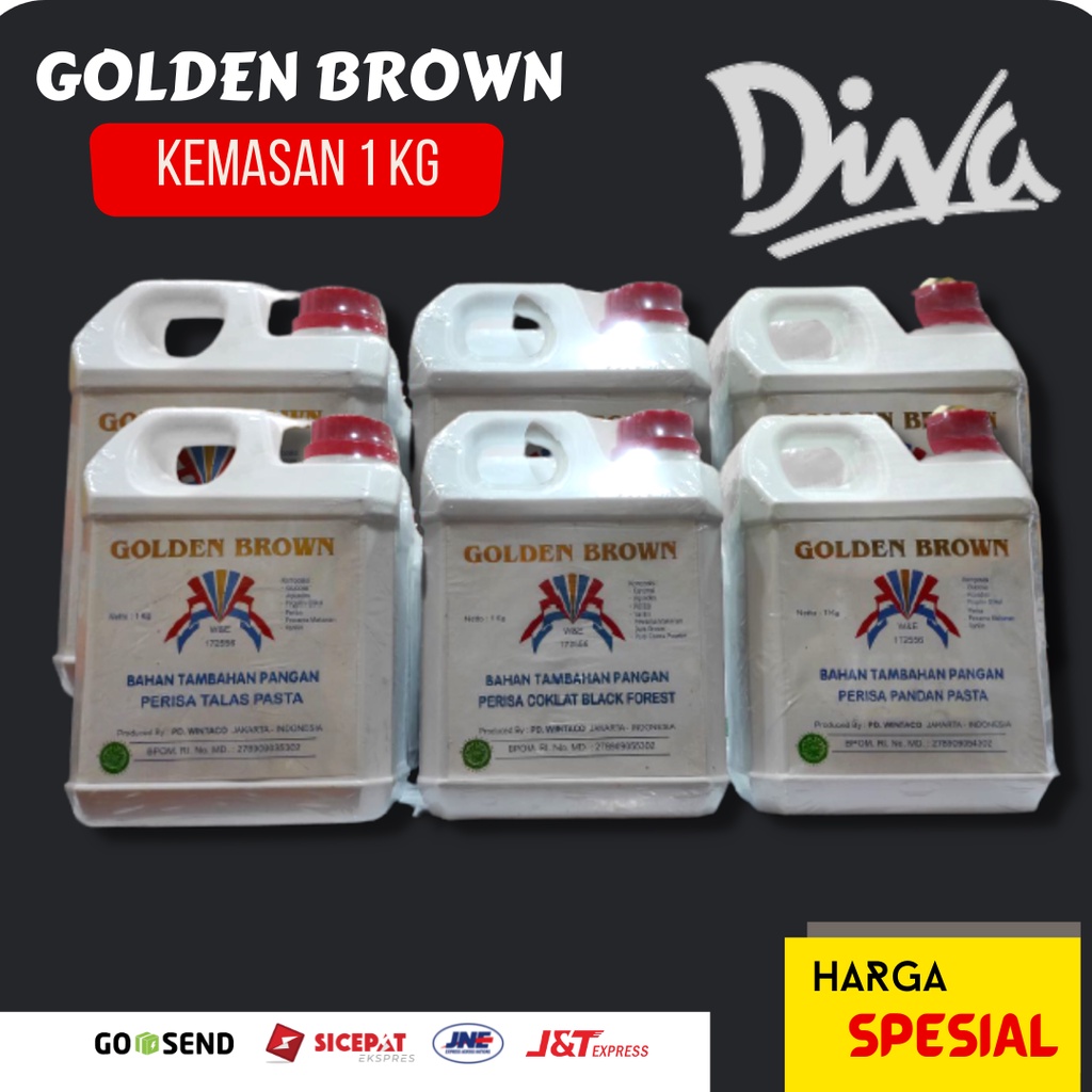 

1 KG Golden Brown RED VELVET /TALAS /COKLAT BLACKFOREST/PANDAN