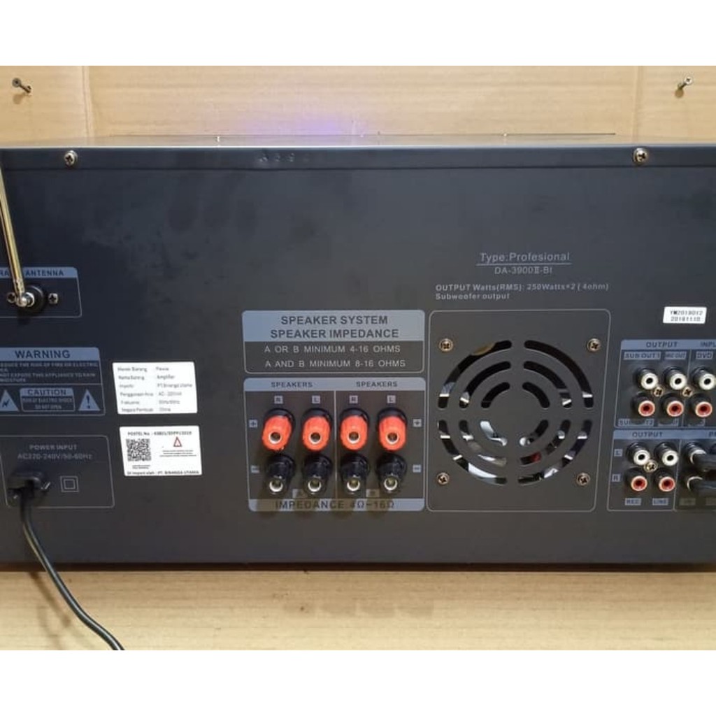 AMPLI KARAUKE PEWIE DA 3900II BT PROFESIONAL DIGITAL AMPLIFIER