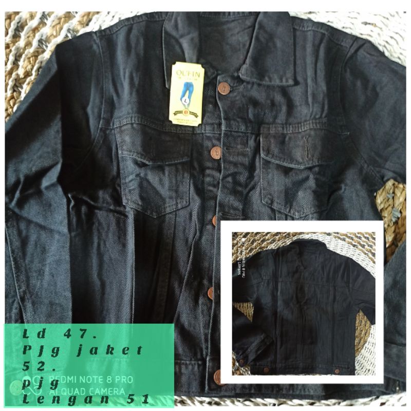 Jaket jeans Levis Cewek/Wanita Hitam polos