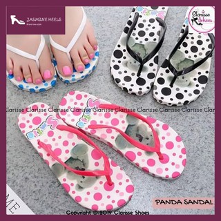  Sandal  Tali PANDA SMILE Bahan Spon Slippers Empuk  Foam 