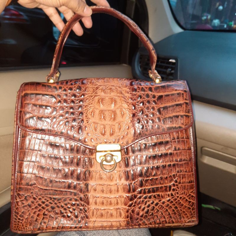 tas kulit buaya asli