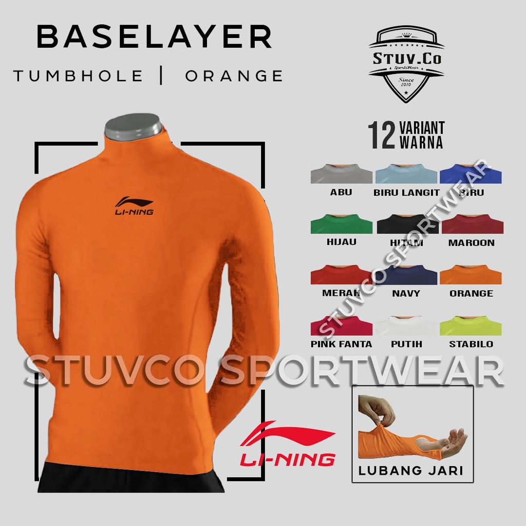 BASELAYER LONGSLEEVE THUMBOLE MANSET LENGAN PANJANG JARI DALEMAN OLAHRAGA UNISEX KEREN