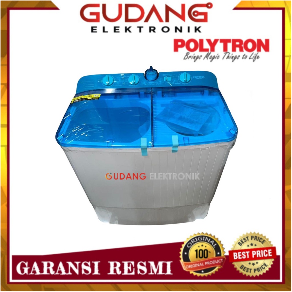 Jual MESIN CUCI 2 TABUNG POLYTRON PWM 9572 B TWIN TUB POLYTRON PWM ...