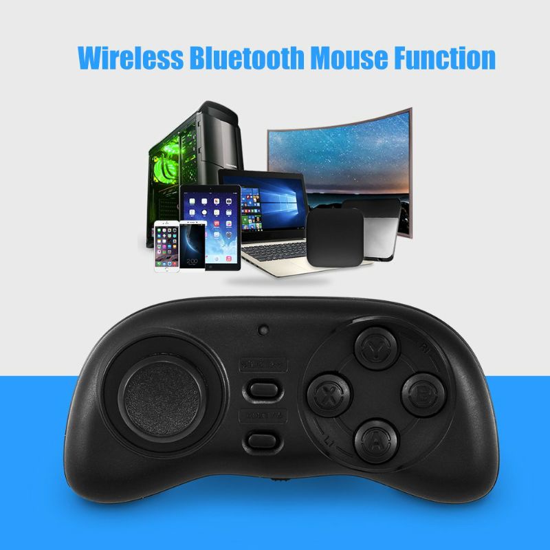 Portable and Compact Bluetooth Gamepad Controller Mini Gamepad Joystick Handle Remote Shutter(Black)