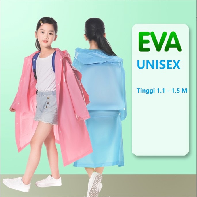 Jas Hujan Anak Unisex - Jas Hujan Bahan EVA