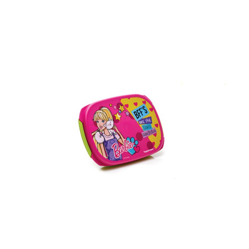 [ECER] Barbie Lunch - Pink Tupperware / Tempat makan box barbie / kotak makan motif barbie