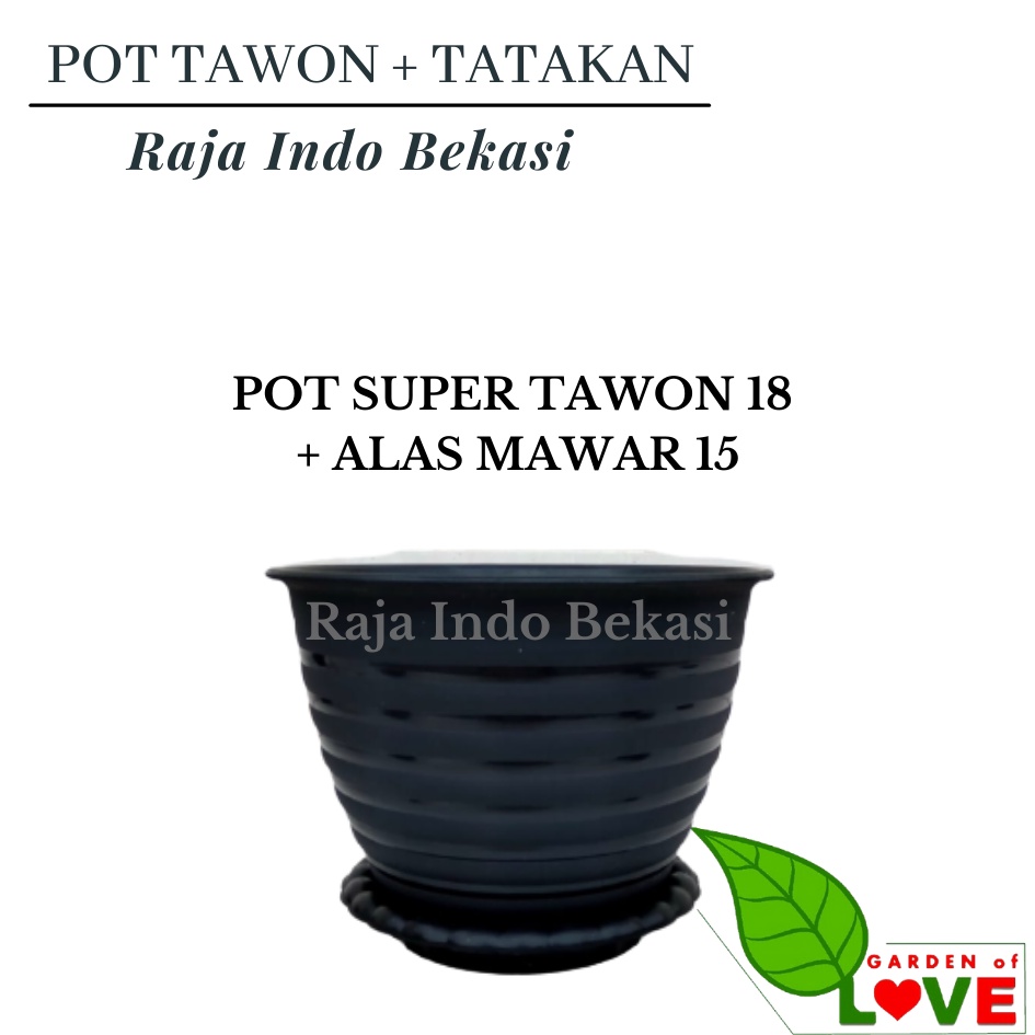 Pot Super Tawon 18 + Alas Mawar 15 Hitam Putih Pot Ulir Tawon Madu Pirus putih 10 12 15 17 18 20 21