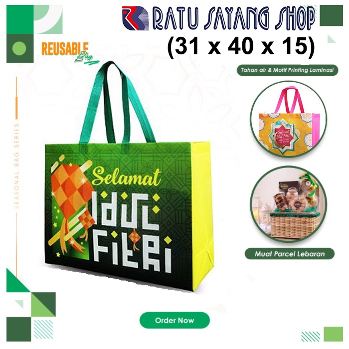 

GOODIE BAG LEBARAN| TAS PARCEL| TAS IDUL FITRI LAMINASI (31X40X15)
