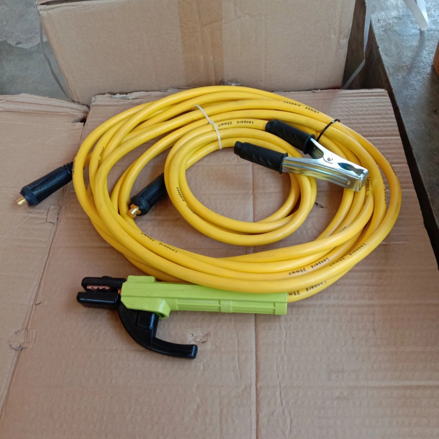 Paket Stang Tang Las &amp; Kabel 7 mtr