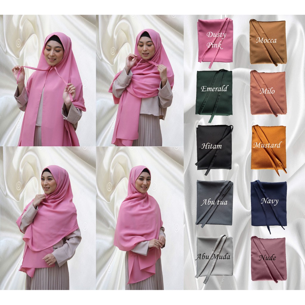 JILBAB PASHMINA TALI DIAMOND ITALIANO kerudung pashmina hijab tali pashmina sabyan
