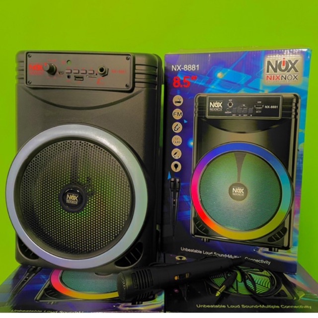 8,5inch speaker koper bluetooth nixnox NX 8882 speaker koper termurah terbesar free mic