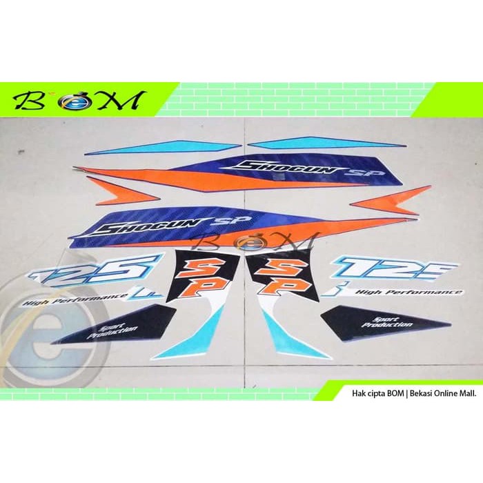 Striping Stiker Sticker suzuki shogun sp 125 125sp 2008 biru putih