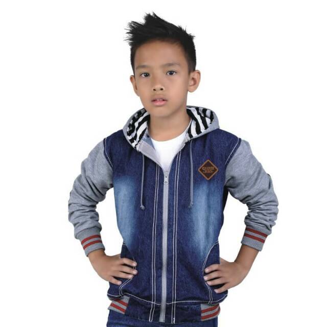 Jaket Anak Laki Laki Keren Bahan Jeans Usia 8 12 Tahun Original Bandung Real Picture Shopee Indonesia