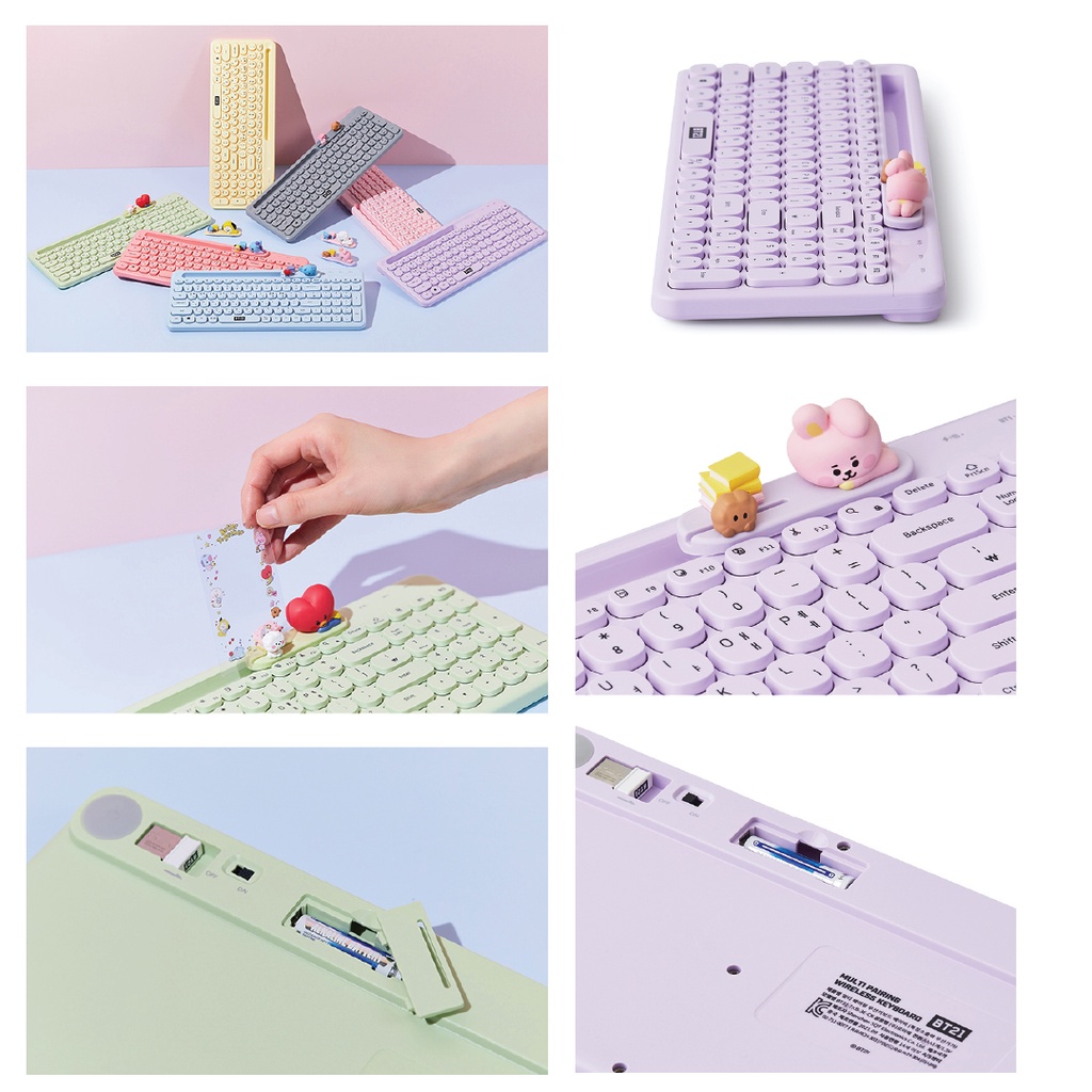 [PO KOREA - Pelunasan] BT21 x Royche - My Little Buddy Multi Pairing Keyboard