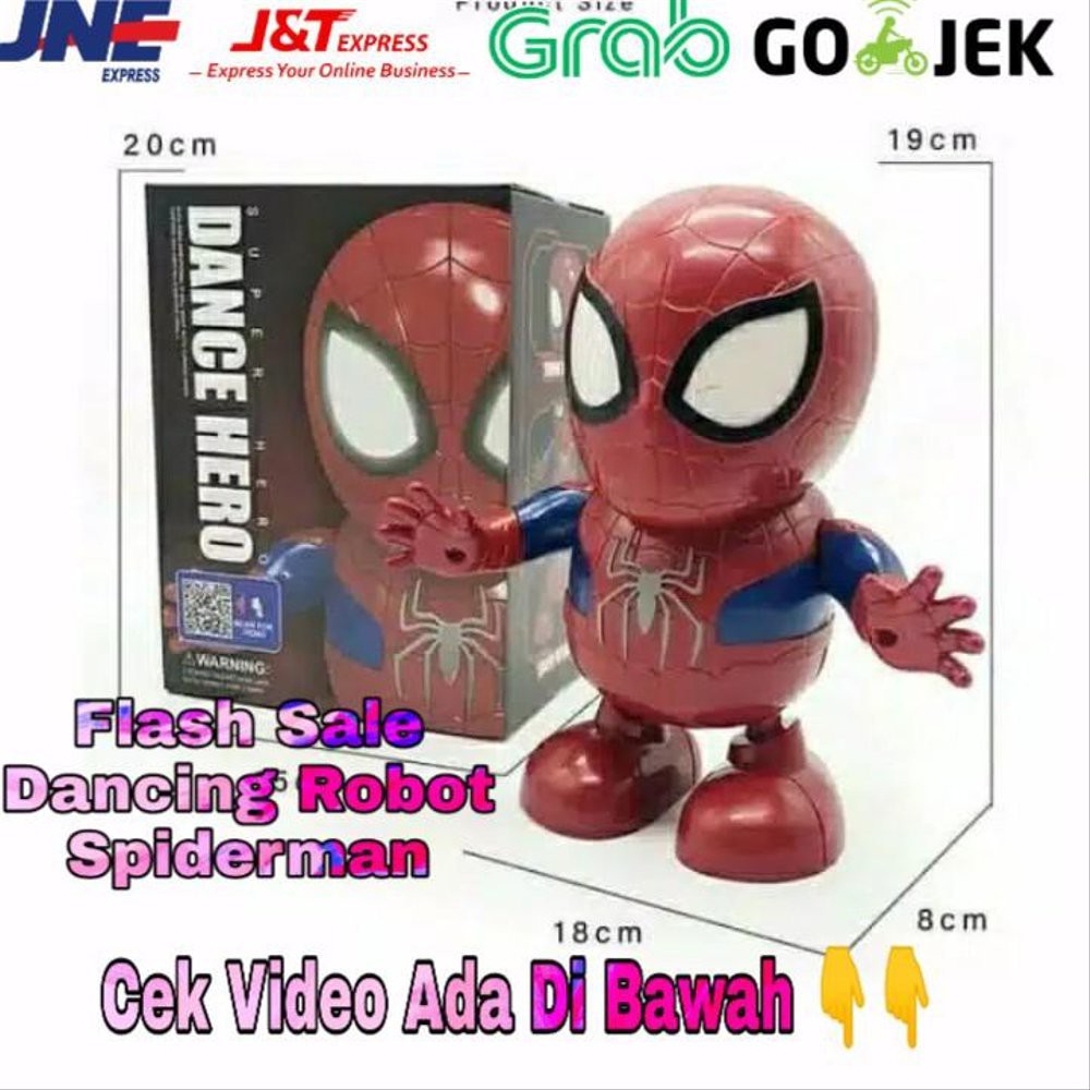 DANCING HERO SPIDERMAN ROBOT AVENGERS MAINAN LED