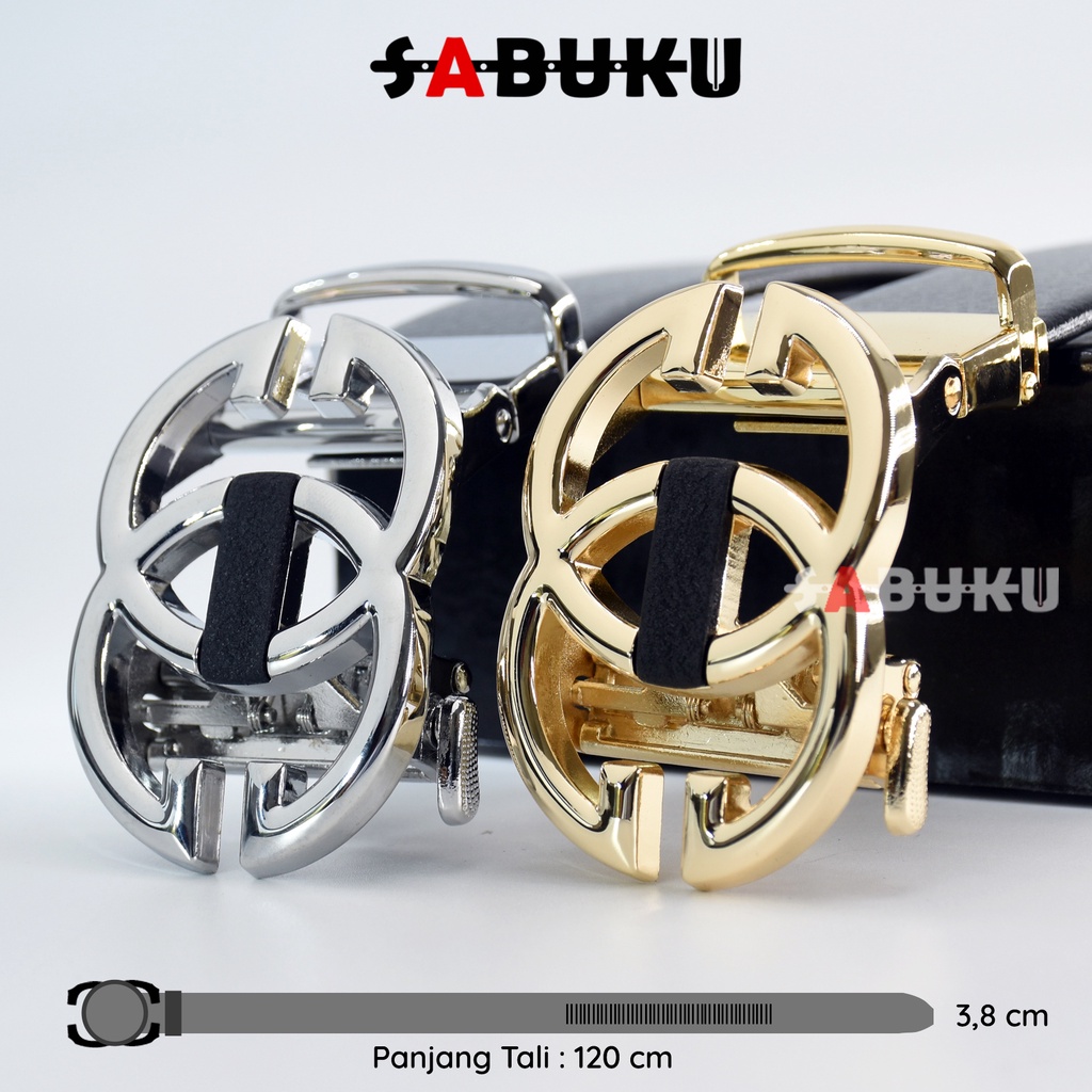 Ikat Pinggang Sabuk Pria  Leather PU Sintetis Sabuk Pria Mewah Tipe Rell Otomatis Men Belt -065