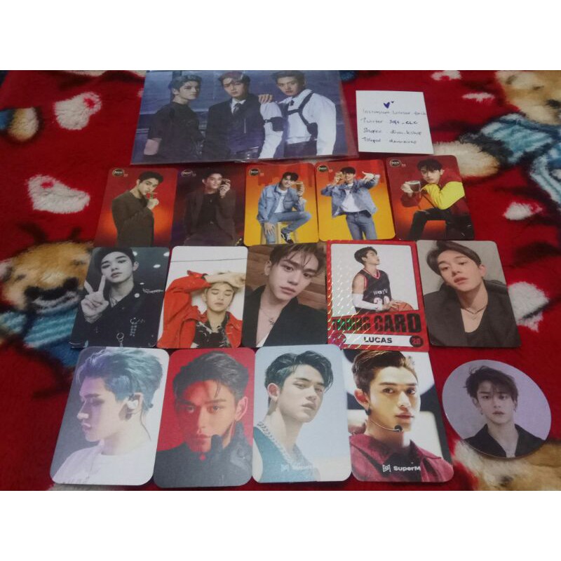 Photocard Postcard Poster Lucas WAYV, Super M, NCT