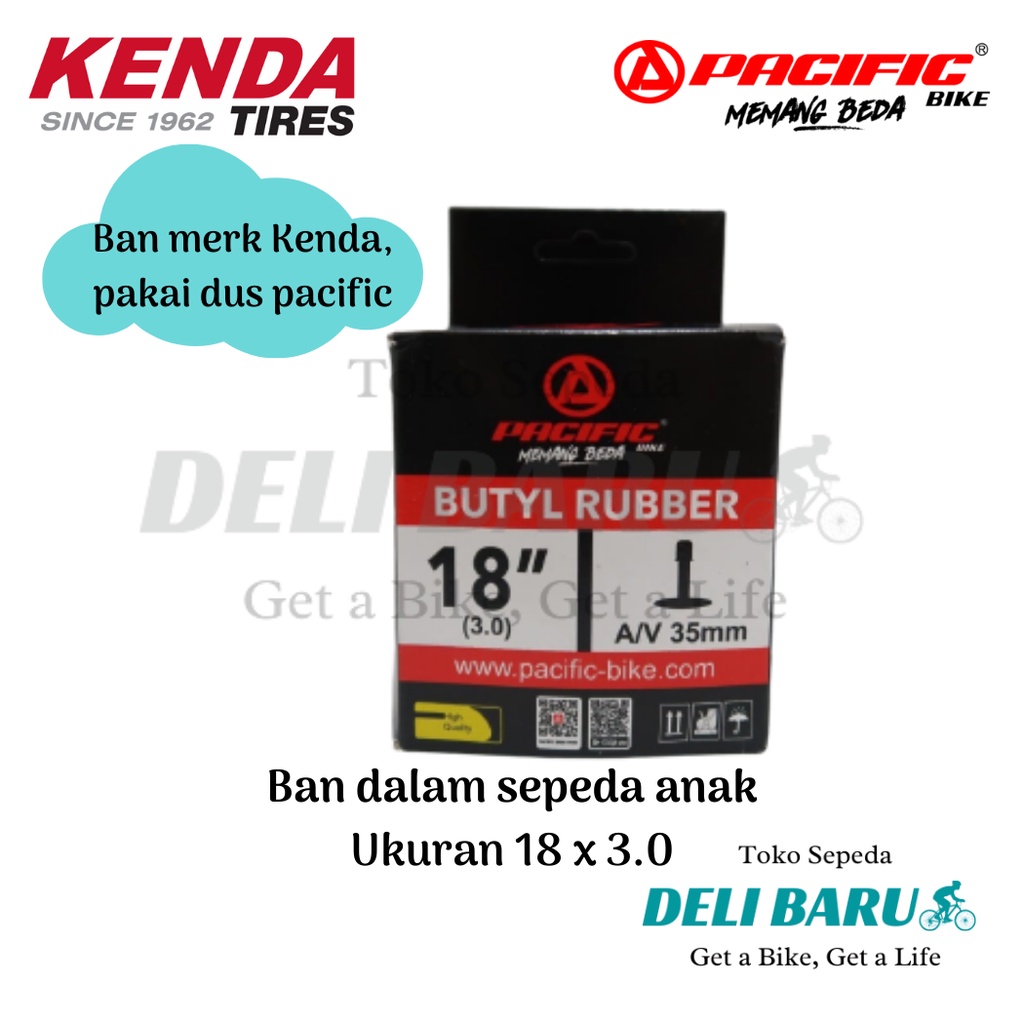 Kenda Ban dalam 18 x 3.0 sepeda anak ban besar lebar