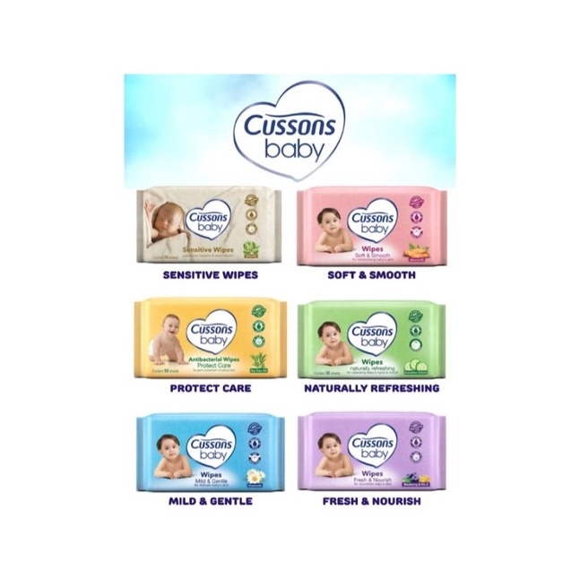 Cussons Baby Wipes 50s