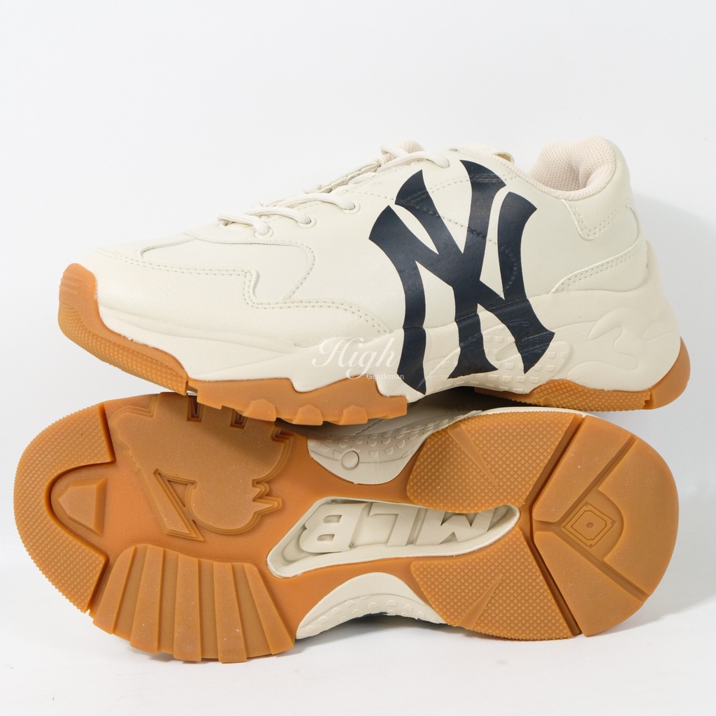 MLB NY Yankees Bigball Chunky Sneakers Beige Gum 100% Original