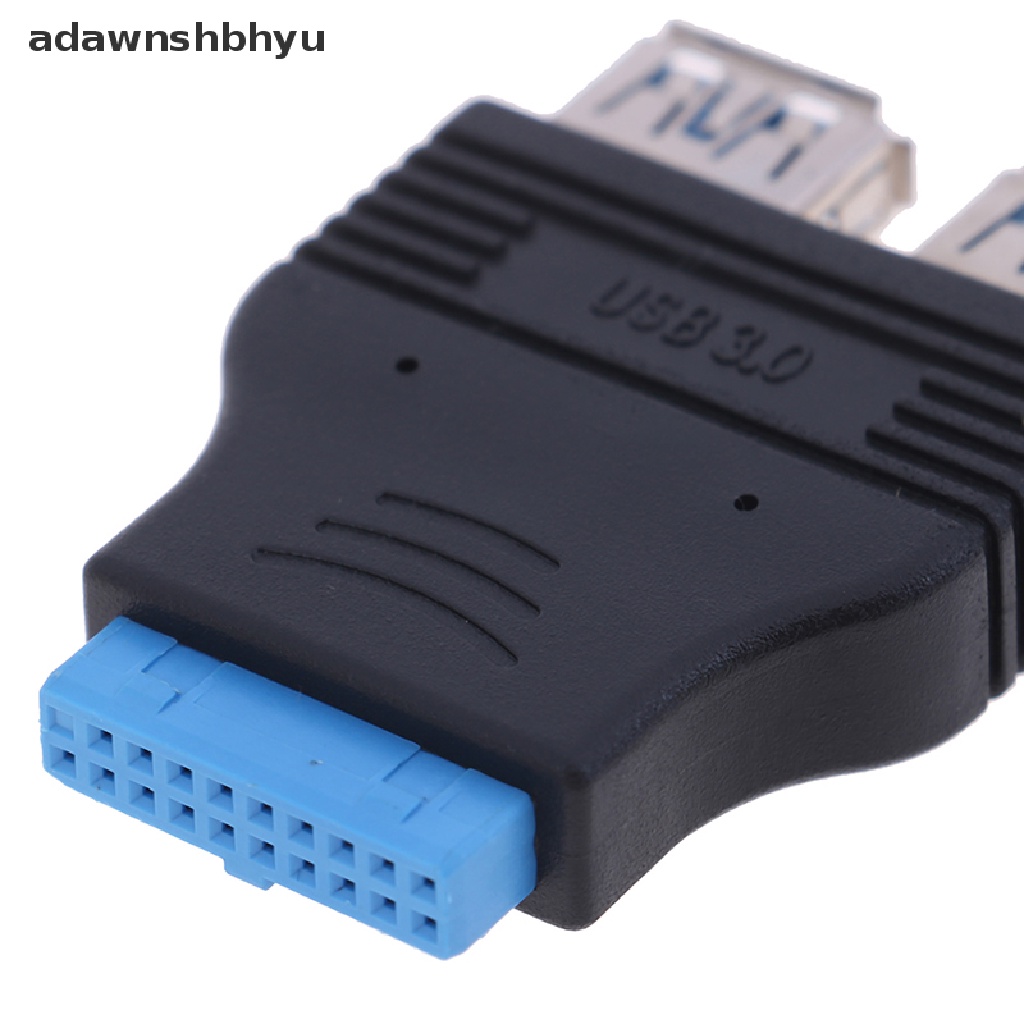 Adawnshbhyu Motherboard 2port USB 3.0 female to 20pin header female Adaptor Sambung