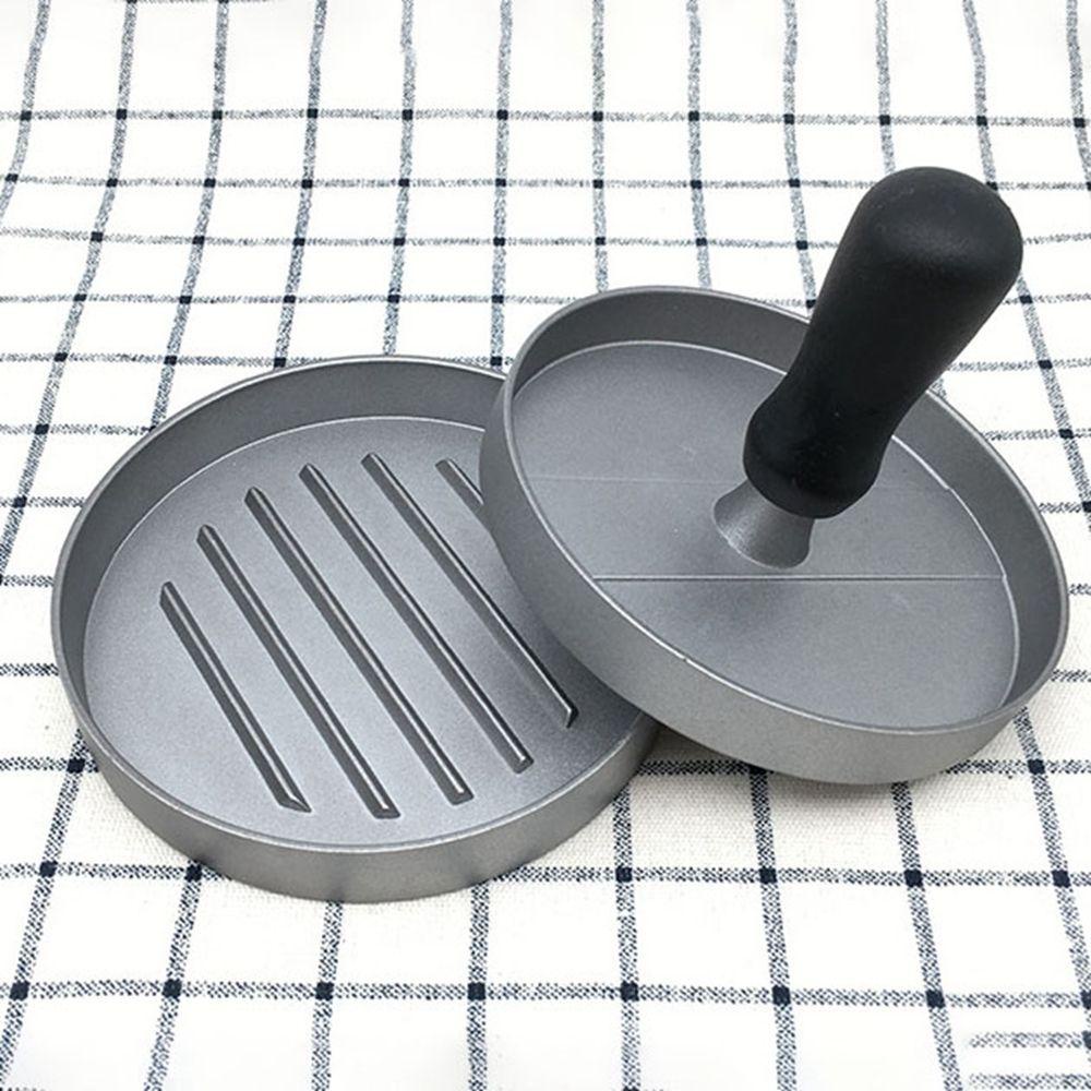 [Elegan] Hamburger Press Easy Cleaning Round Untuk Grill Griddle, BBQ Hamburger DIY Pembuat Burger Anti Lengket