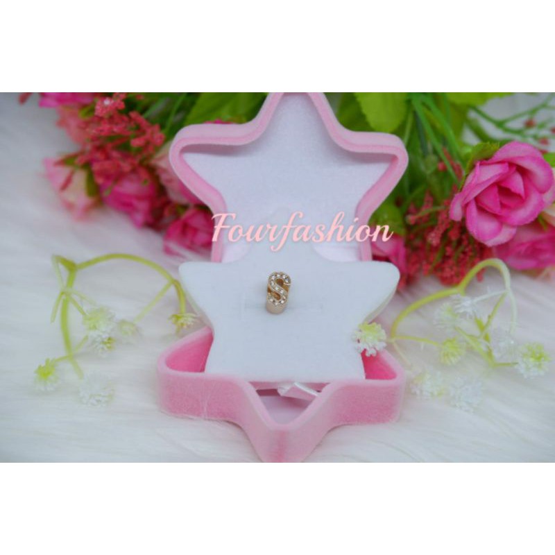 FF Leontin huruf leontin alphabet  leontin inisial lapis emas TH05
