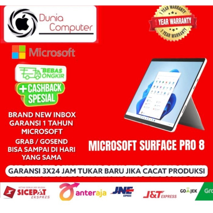 Microsoft Surface Pro 8 Core i7 11th Gen RAM 16GB SSD 1TB