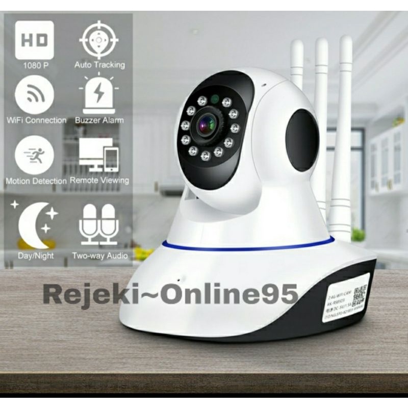 IP CAMERA CCTV WIRELESS WIFI BABY CAM 3antena V380