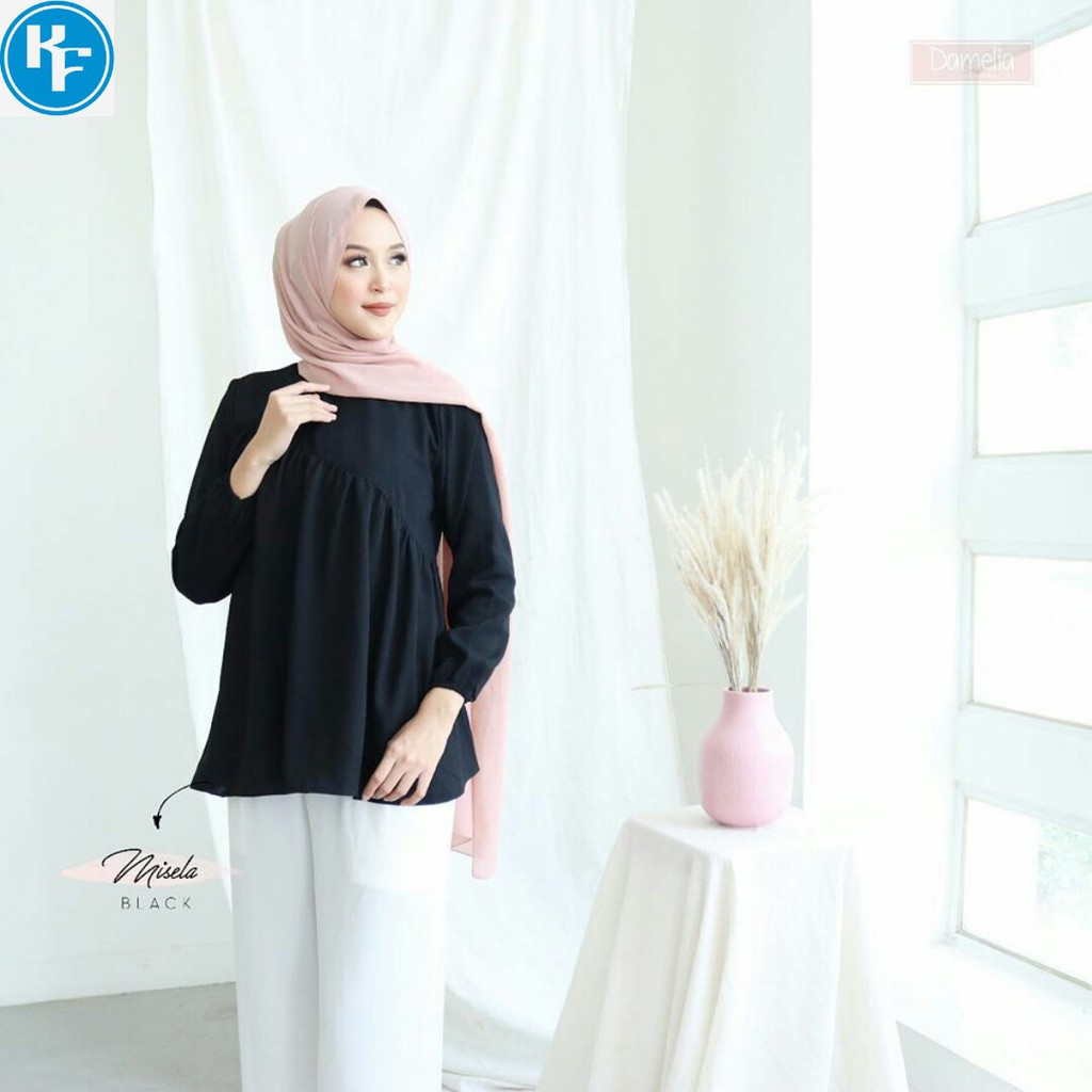 MISELA BLOUSE // ATASAN RAMPEL MOSCREPE