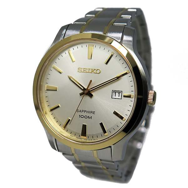 Seiko Mens SGEH42P1 Quartz Classic Gold Tone | Jam Pria SGEH42