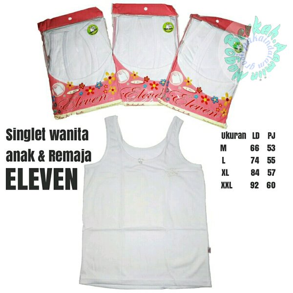 Singlet Wanita Dewasa dan Anak anak ELEVEN - KAOS DALAM PELAJAR SMP - SMA / KAOS KUTANG WANITA