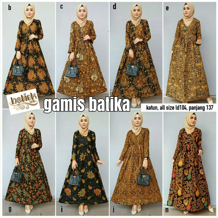 Batik Solo Gamis Batika 2 Batik Amanah Surakarta Limited